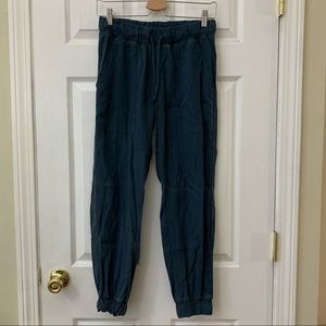 Anthropologie cloth & stone slate blue joggers